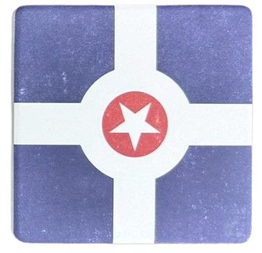 Indy Flag Coaster Exclusive - Square