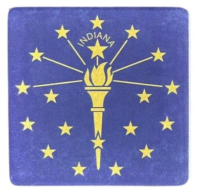 Indiana Flag Coaster Exclusive - Square