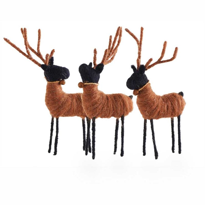 Brown &amp; Black Felt Deer