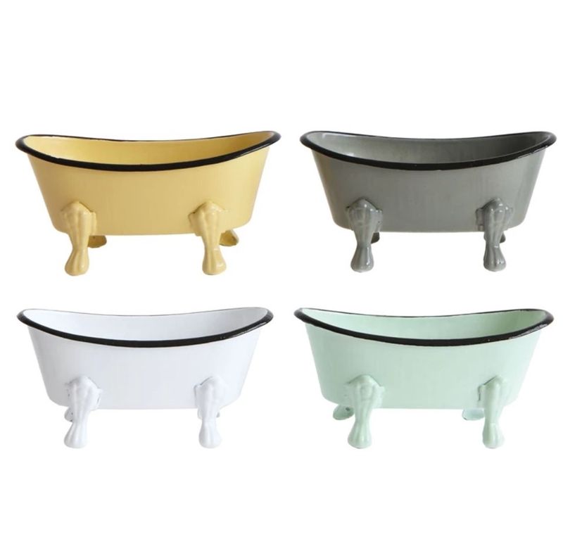 Metal Bathtub Soap Dish - Black Edge