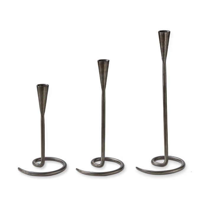 Spiral Wrought Iron Candlestick