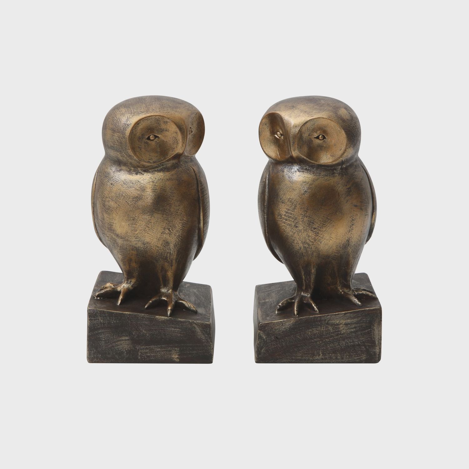 Bronze Owl Bookend - Set of 2