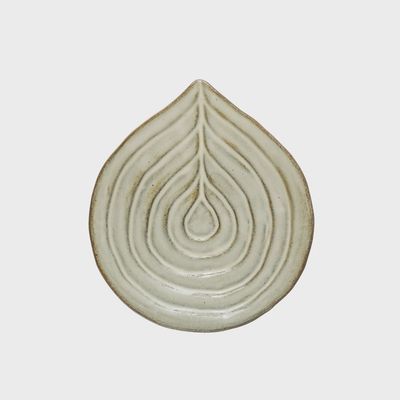 Embossed Stoneware Spoon Rest
