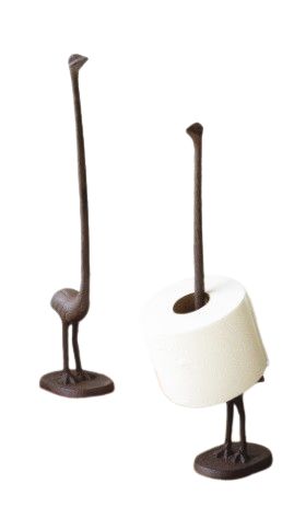 Standing Ostrich PT TP Holder