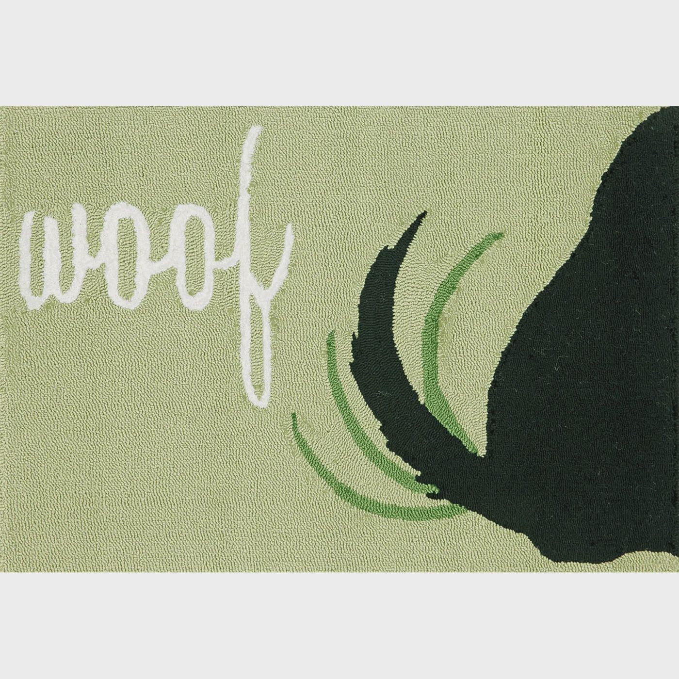 Woof Dog Green Indoor/Outdoor Rug 2&#39;x3&#39;