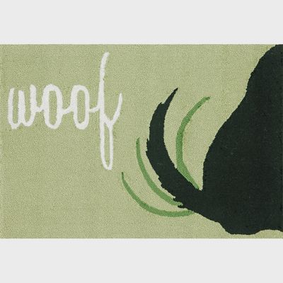 Woof Dog Green Indoor/Outdoor Rug 2&#39;x3&#39;