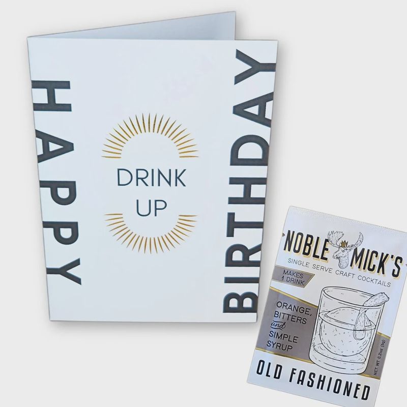 Drink Up Card w/ Old Fashioned Drink Mix