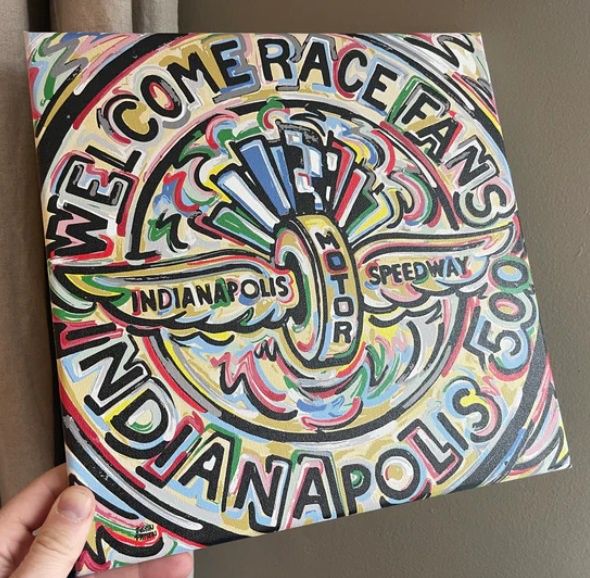 IMS Welcome Race Fans 12x12 Canvas Print