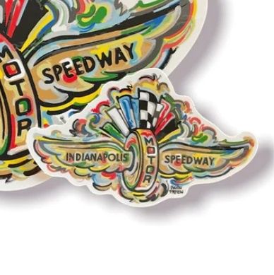 IMS Wing &amp; Wheel Sticker, Size: Mini