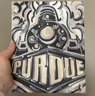 Purdue Train 8x10 Canvas Print