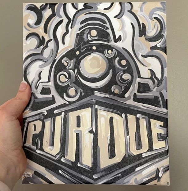 Purdue Train 8x10 Canvas Print