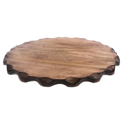 Carved Wavy Edge Lazy Susan