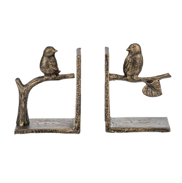 Gold Birds on Branch Bookend