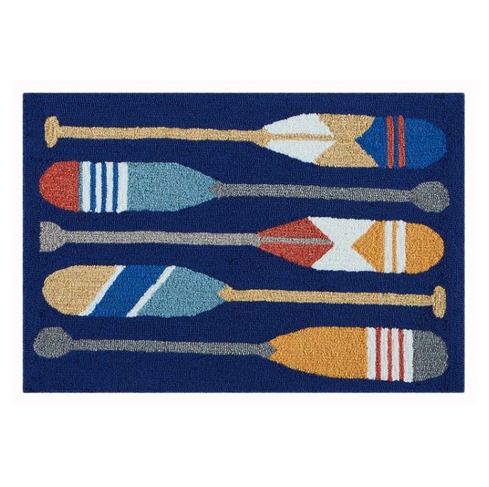 Paddles Navy Indoor/Outdoor Rug 2&#39;x3&#39;