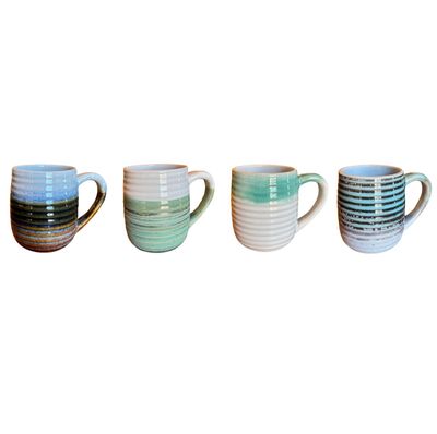 Ribbed Stoneware Mug - 16 oz
