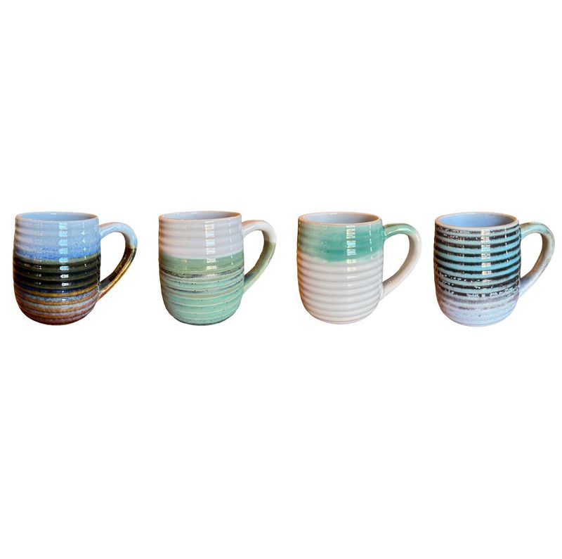 Ribbed Stoneware Mug - 16 oz