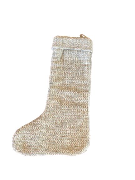 Cotton Stocking w/ Gold Thread