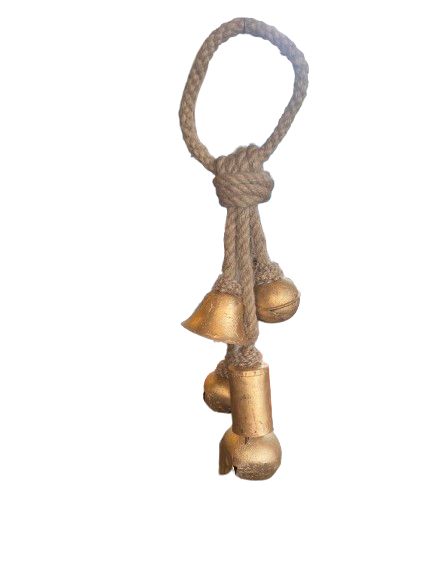 Jute Rope Brass Jingle Bells