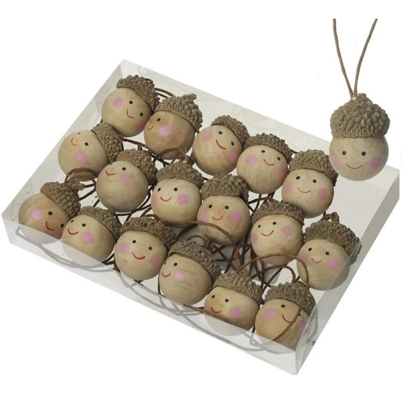 Mini Acorn Ornament Set of 18