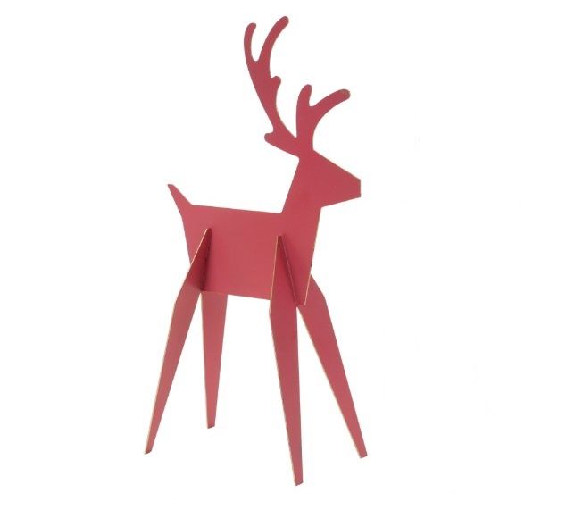 Gold Edged Metal Deer - L