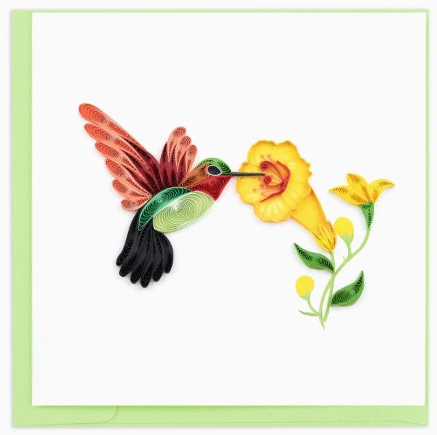 Hummingbird &amp; Yellow Flowers