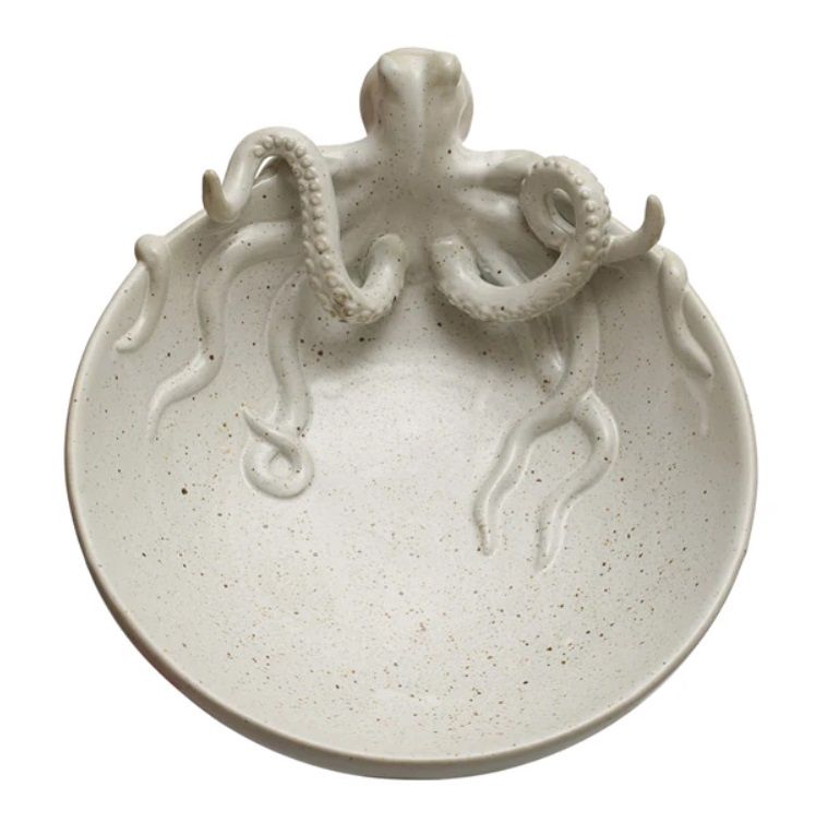 Stoneware Octopus Bowl