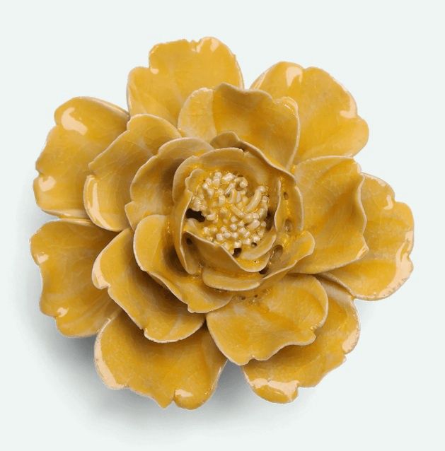 Ceramic Flower - Yellow Rose