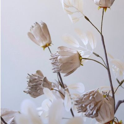 White and Taupe Flowers