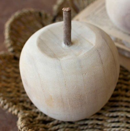 Carved Wooden Fruit, Style: Apple