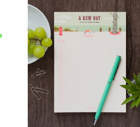 Happy Puppy To Do List Notepad