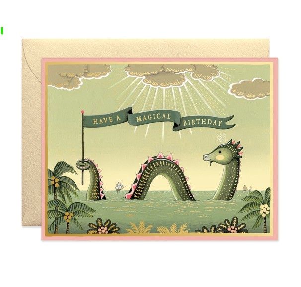 Sea Monster Birthday Card