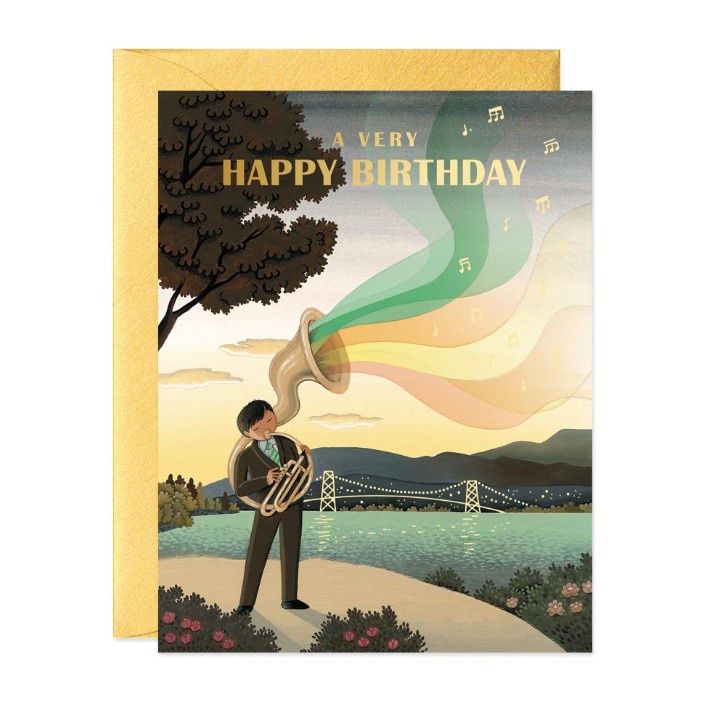 Tuba Player Birthday Card