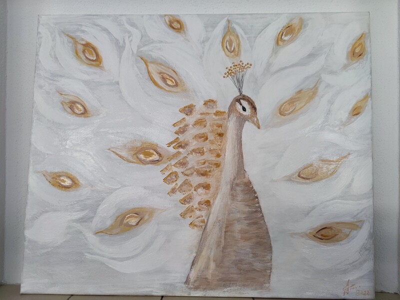 Krafttier goldener Pfau
