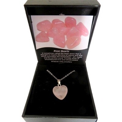 Rose Quartz Heart Pendent