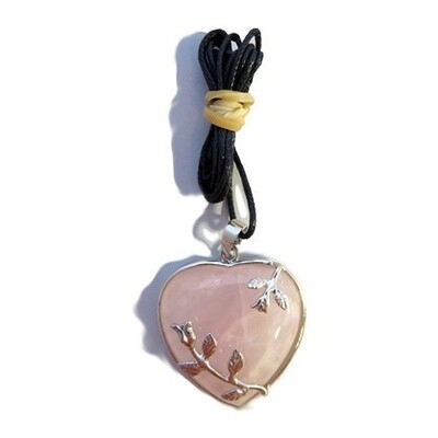 Rose/Quartz Heart Pendent