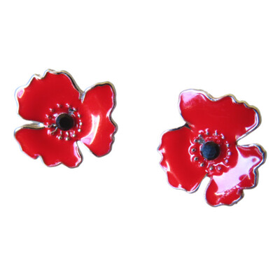 Poppy  Enamel Studs