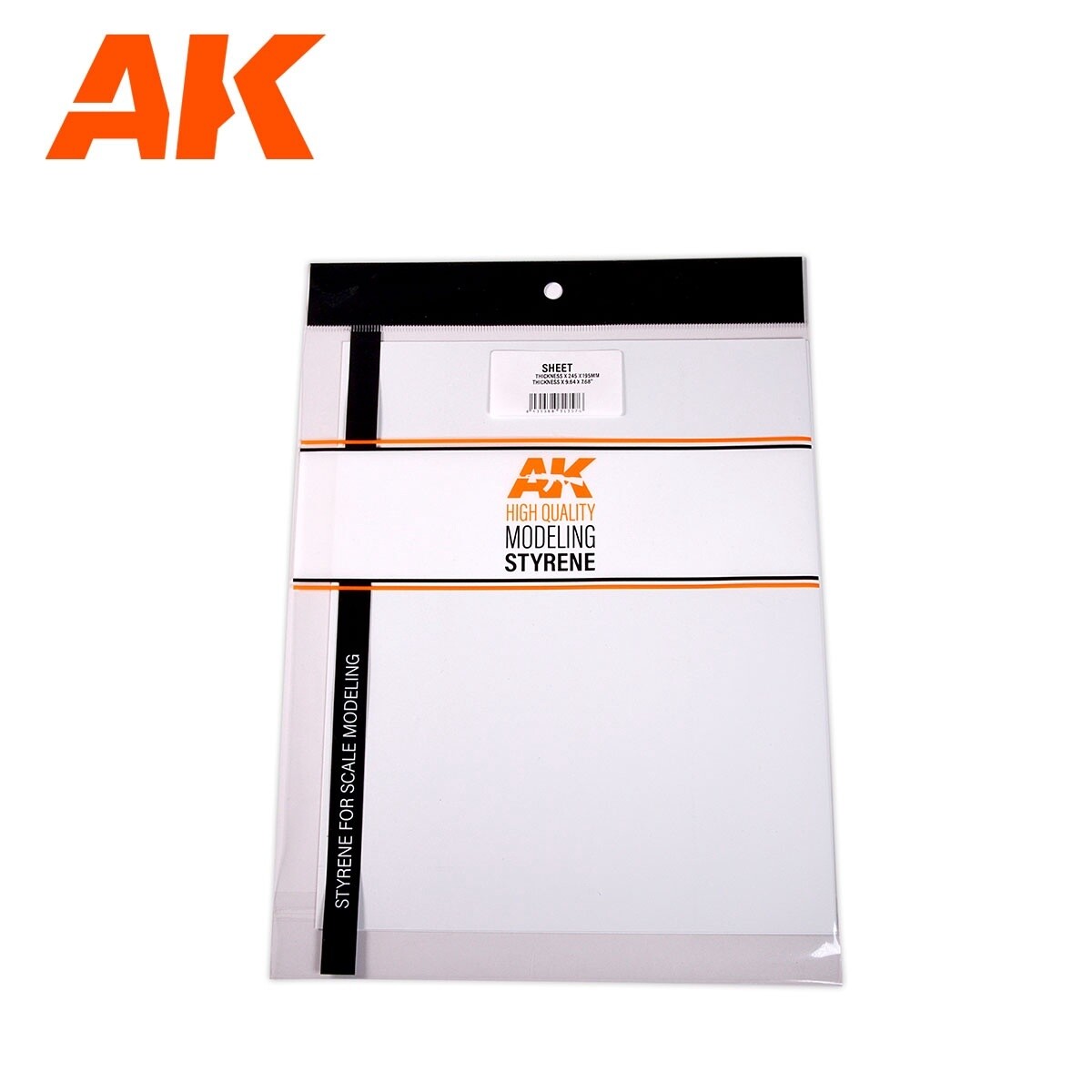 0.5mm thickness x 245 x 195mm - Styrene Sheet