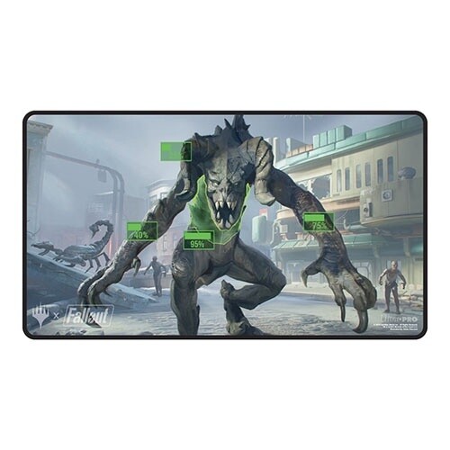 Magic: The Gathering - Fallout Black Stitched Playmat (V.A.T.S. Deathclaw)