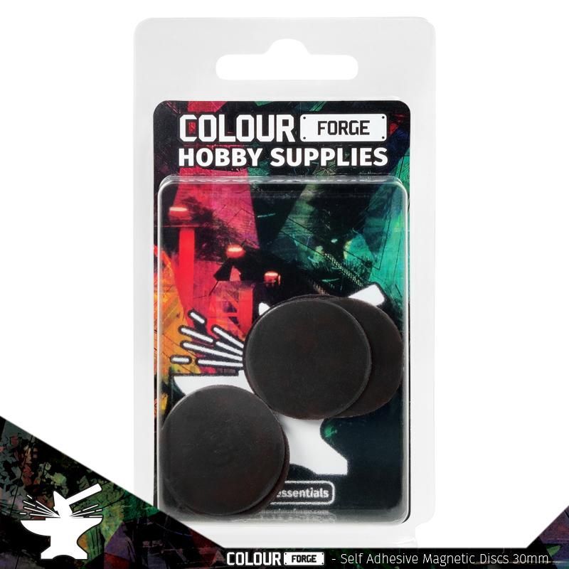 Self-adhesive magnetic discs 30mm (x10)