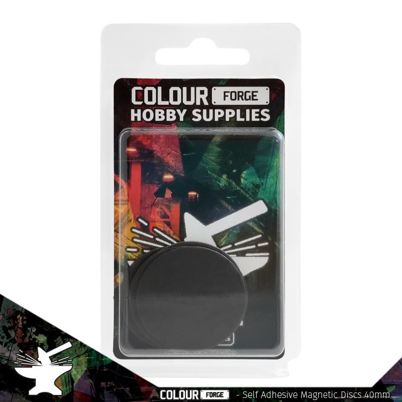 Self-adhesive magnetic discs 40mm (x5)