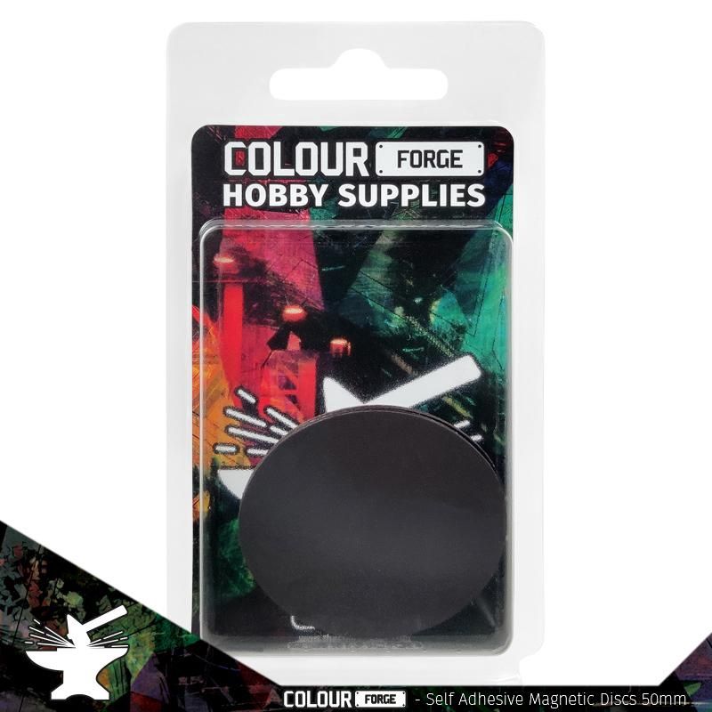 Self-adhesive magnetic discs 50mm (x3)