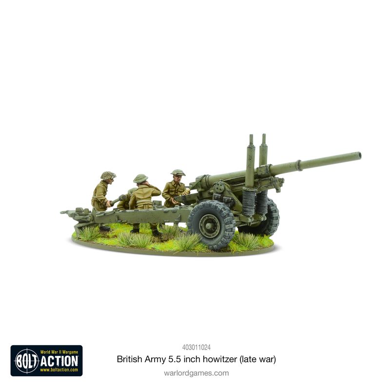 British Army 5.5 Inch Howitzer (Late War) (Warlord Direct)