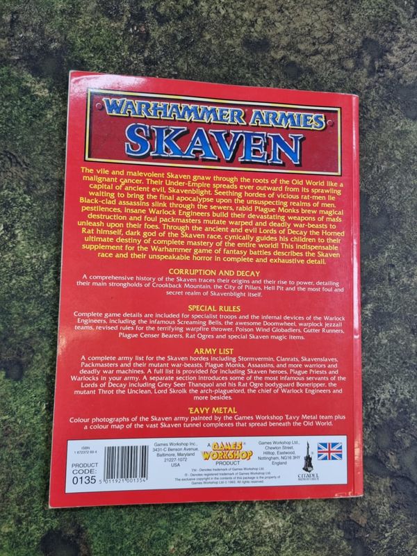 Warhammer: Fantasy Battles - 4th Edition Skaven (PB - 1993)