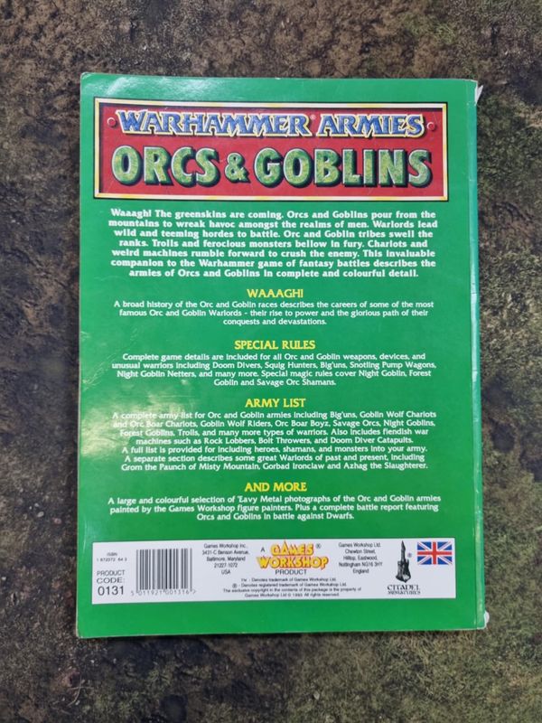 Warhammer: Fantasy Battles - 4th Edition Orcs &amp; Goblins (PB - 1993)