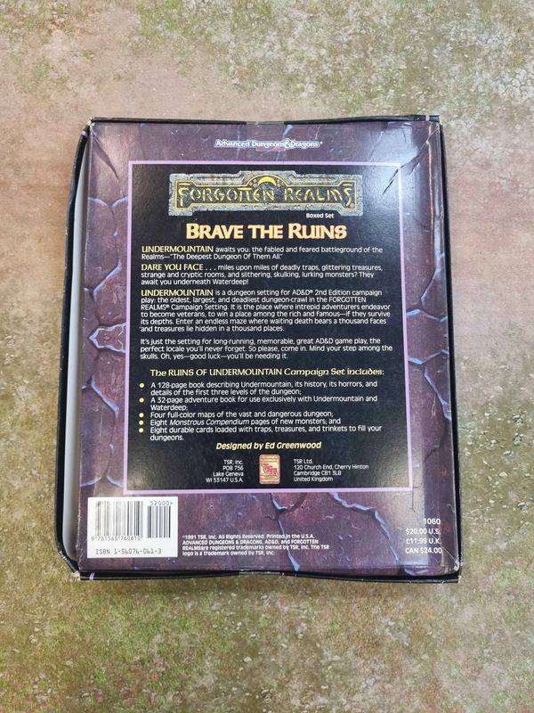 Forgotten Realms - The Ruins of Undermountain Box Set (AD&amp;D 2nd Edition)