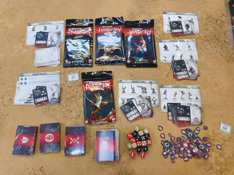 Warcry: 1st Edition Cards, Dice, Tokens, etc