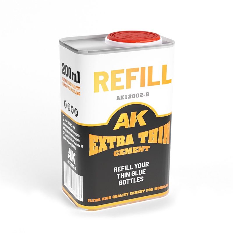Extra Thin Plastic Cement - 200ml Refill