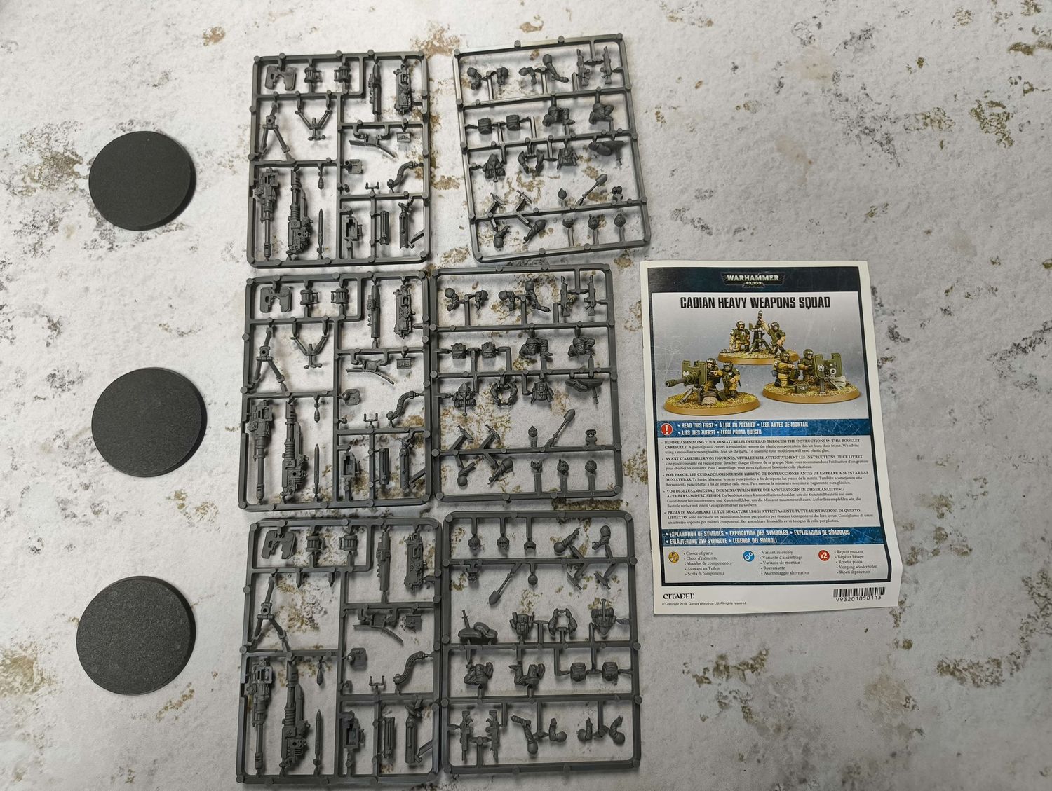 Cadian Heavy Weapon Team Sprues (Missing 1 Mortar Piece)