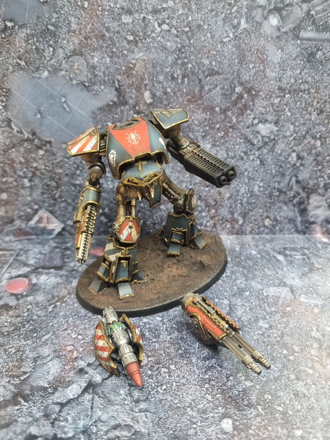 Adeptus Titanicus: Legio Mortis - Reaver Titans, Name: Reaver-1 (with magnetised carapace weapons)