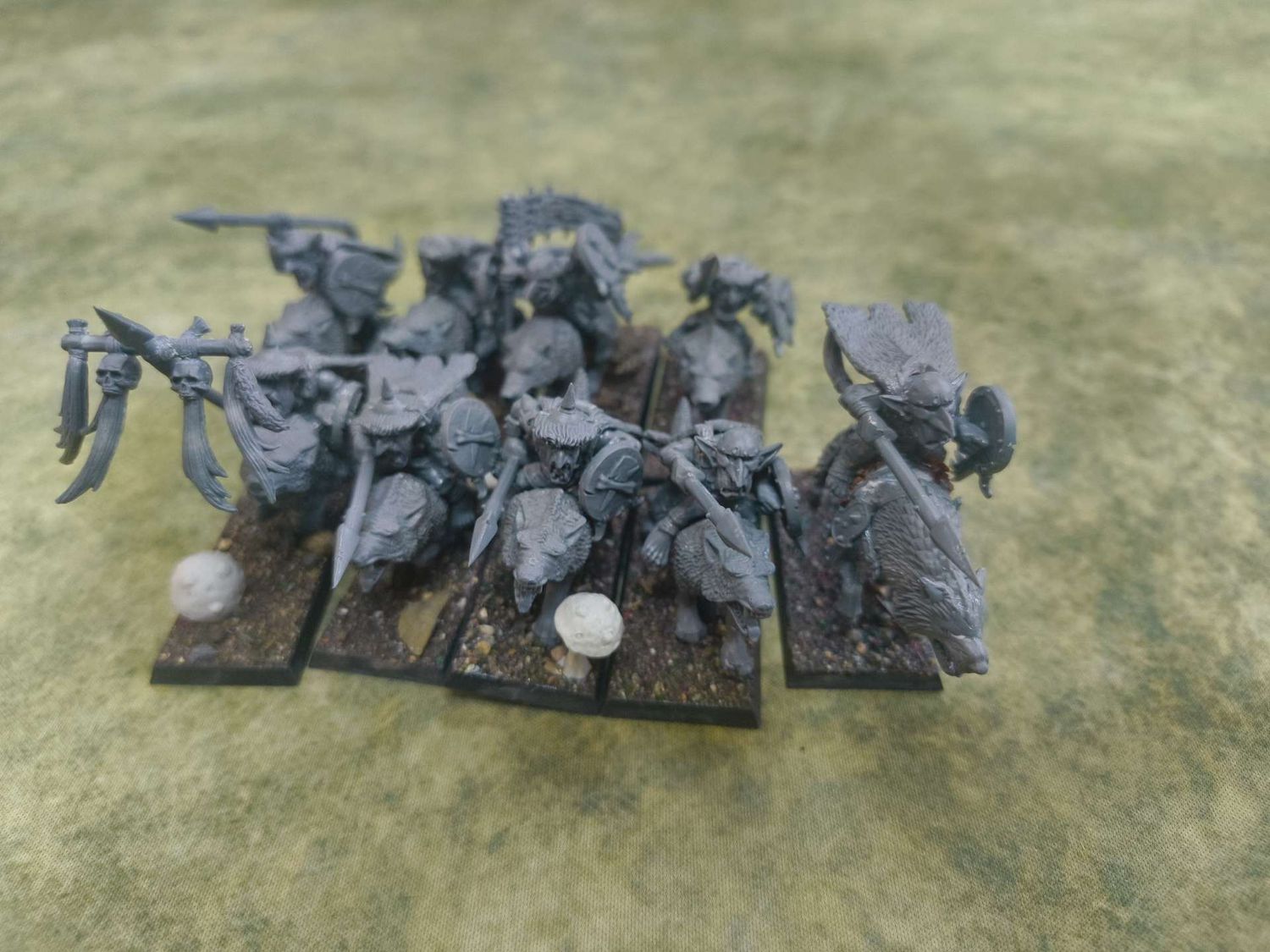 Warhammer Fantasy Battles: Goblin Wolf Riders (x9)